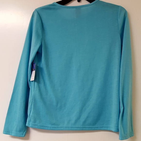 Girl's XL 14/16 J Khaki Teal Owl Pajama Shirt - Picture 3 of 5